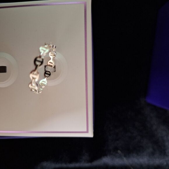 🎁NWT Macy's 18K Gold Plated Over Brass Duo Ring Size 9 Silver - Picture 6 of 7